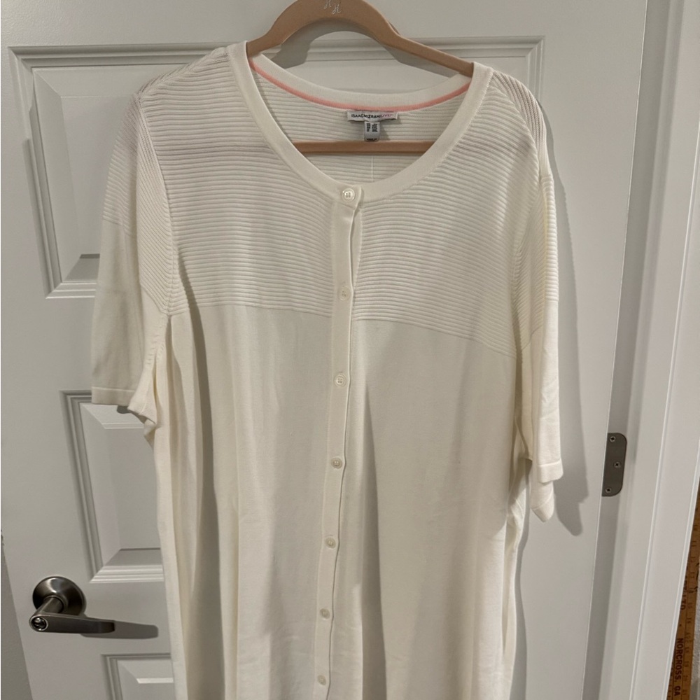 Isaac Mizrahi Cream Knit Cardigan